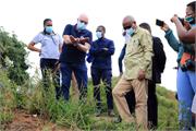 Minister Senzo Mchunu during the Darville Sewer Pippeline inspection 018